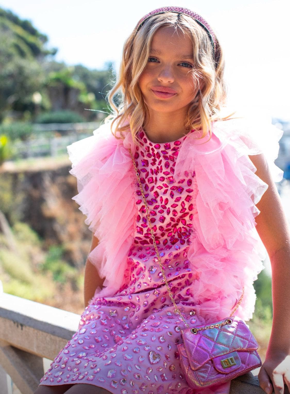 Pink Limited Edition Bejeweled Dress Pink Limited Edition Bejeweled Dress