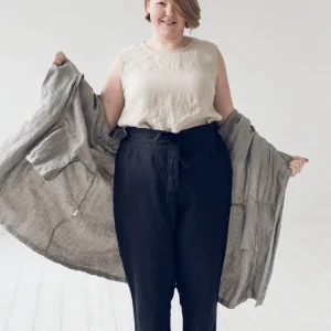 High Waist Linen Pants: Plus Size Woman Trousers High Waist Linen Pants: Plus Size Woman Trousers