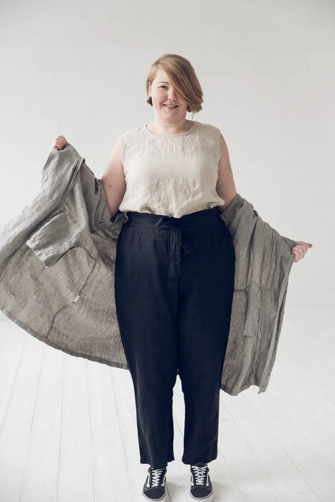 High Waist Linen Pants: Plus Size Woman Trousers High Waist Linen Pants: Plus Size Woman Trousers