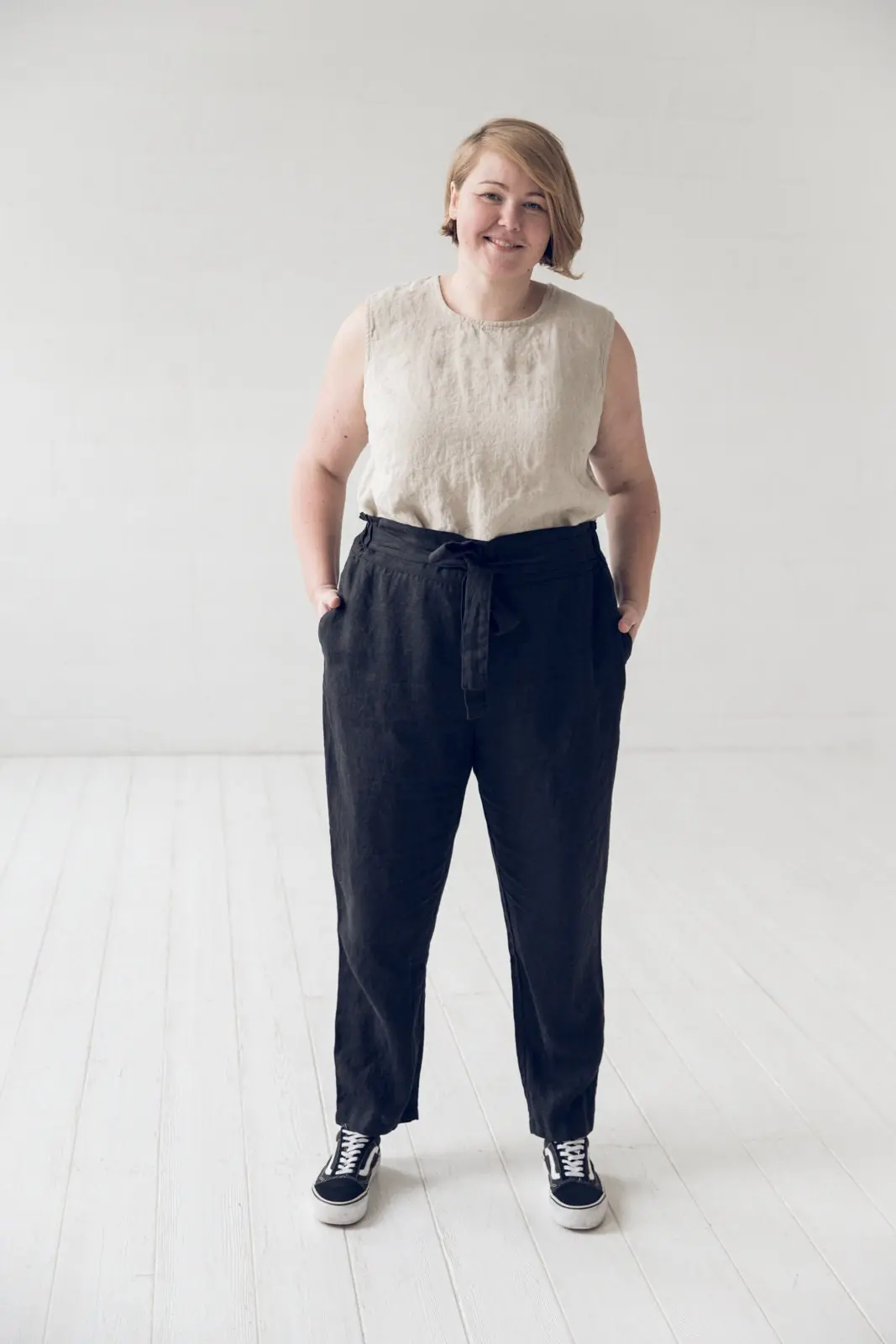 High Waist Linen Pants: Plus Size Woman Trousers High Waist Linen Pants: Plus Size Woman Trousers