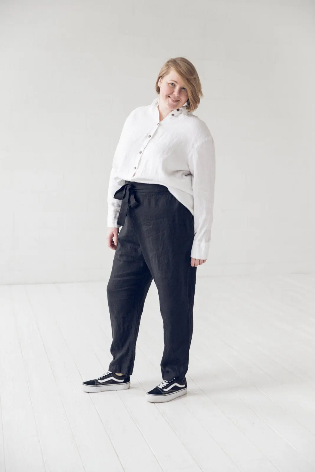High Waist Linen Pants: Plus Size Woman Trousers High Waist Linen Pants: Plus Size Woman Trousers