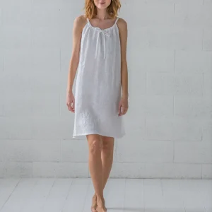 Linen Nightgown: Romantic White Linen Sleepwear