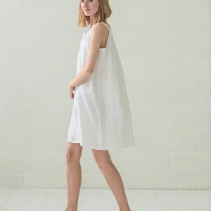 Linen Nightgown: Romantic White Linen Sleepwear