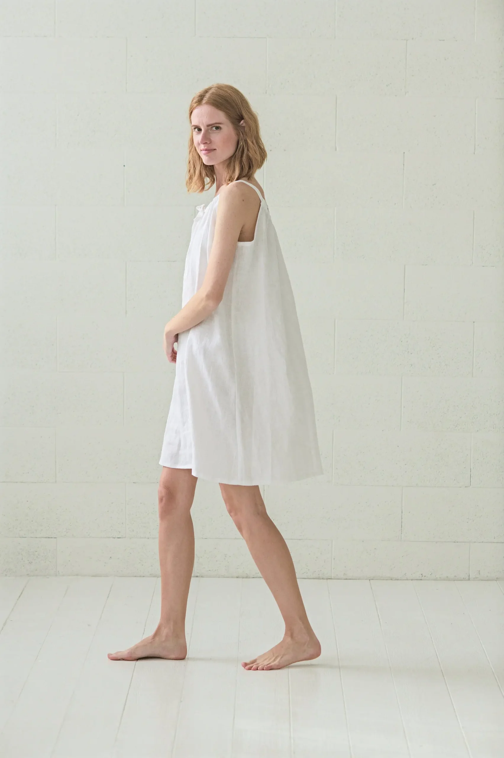 Linen Nightgown: Romantic White Linen Sleepwear Linen Nightgown: Romantic White Linen Sleepwear