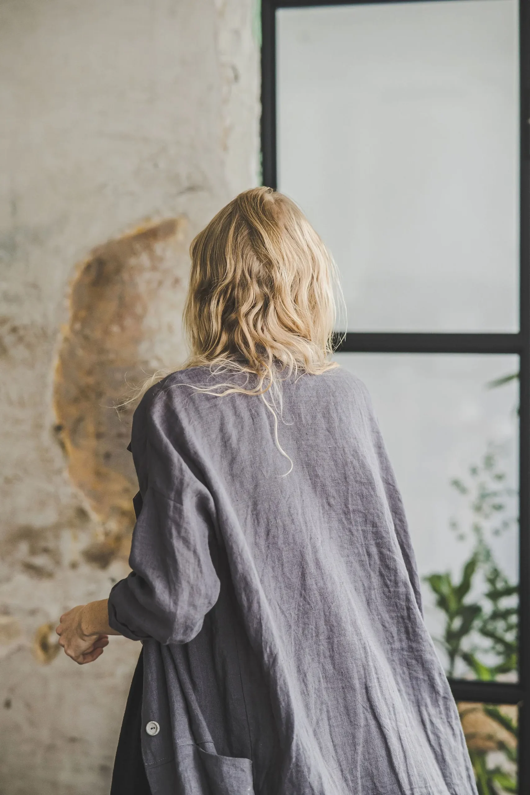 Oversized Linen Blazer With Pockets: Loose Fit Cardigan Oversized Linen Blazer With Pockets: Loose Fit Cardigan