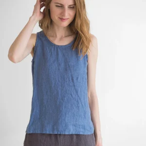 Classic Linen Tank Top: Sleeveless Summer Blouse