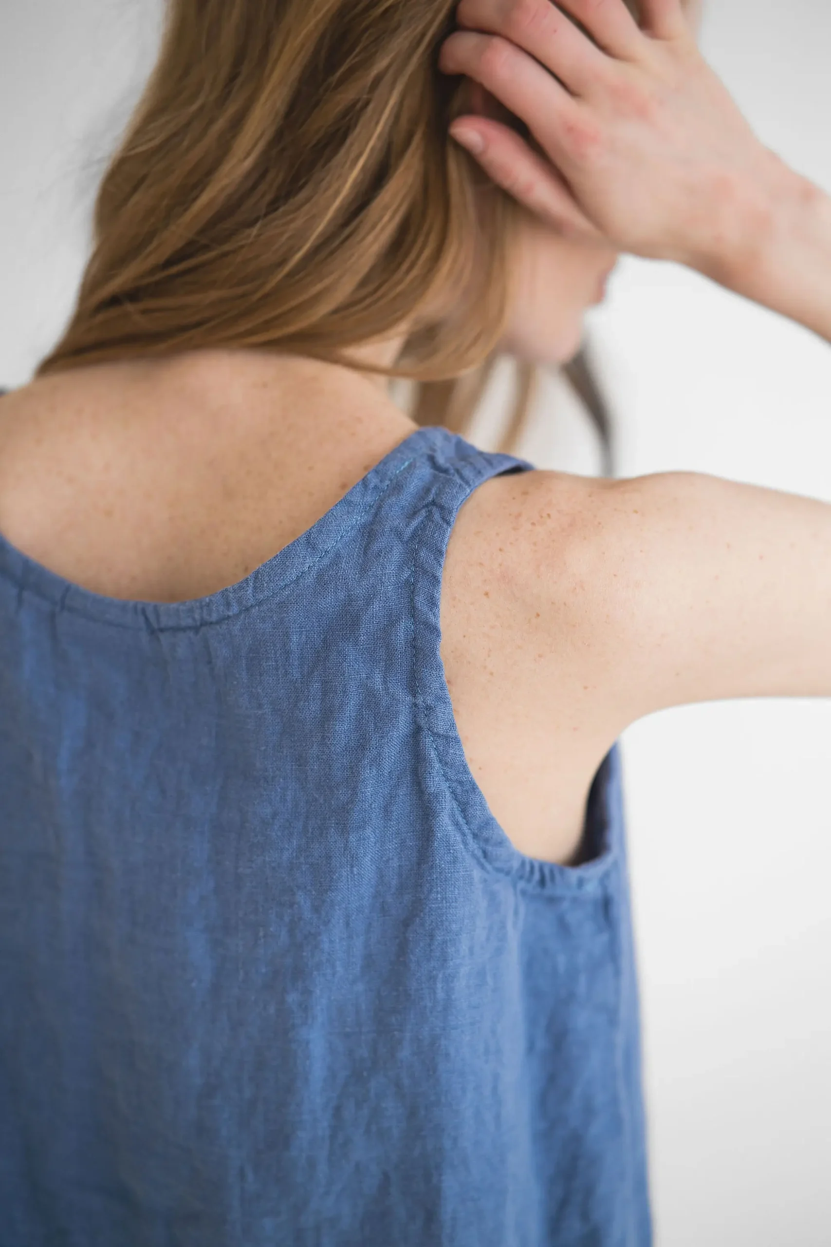 Classic Linen Tank Top: Sleeveless Summer Blouse Classic Linen Tank Top: Sleeveless Summer Blouse
