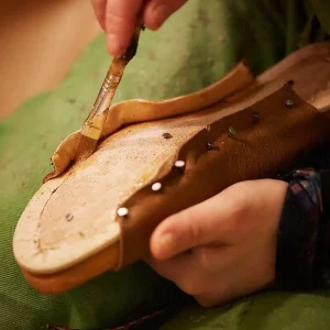 Handmade Brown Leather Monk Strap Shoes: Goodyear Welted Italian Style