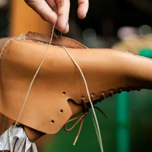 Men's Brown Handmade Whole Cut Leather Derby Shoes Formal Shoes Good Year Welted Shoes