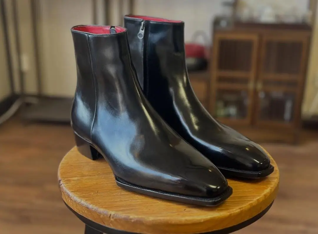 Black Chelsea Boots Leather Goodyear Welted Zipper Boots Italian Leather Handmade Boots Unisex Boots Black Chelsea Boots Leather Goodyear Welted Zipper Boots Italian Leather Handmade Boots Unisex Boots