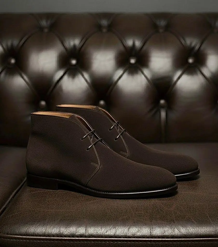 Brown Suede Leather Chukka Boots Goodyear Welted Boots Italian Leather Handmade Boots Unisex Boots Brown Suede Leather Chukka Boots Goodyear Welted Boots Italian Leather Handmade Boots Unisex Boots