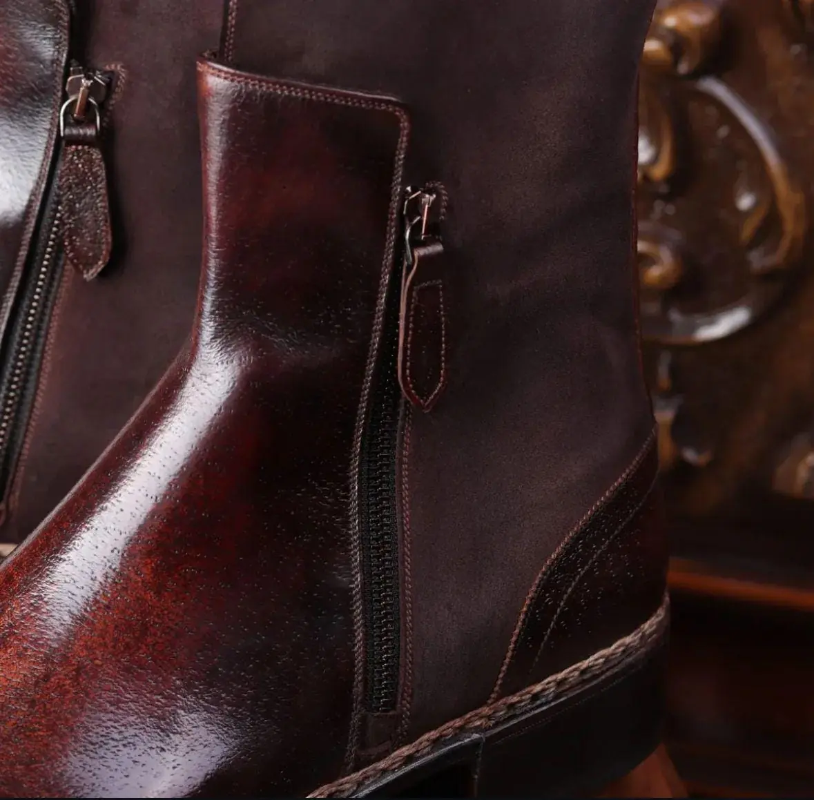 Brown Chelsea Norwegian Stitch Boots Leather Goodyear Welted Zipper Boots Italian Leather Handmade Boots Unisex Boots Brown Chelsea Norwegian Stitch Boots Leather Goodyear Welted Zipper Boots Italian Leather Handmade Boots Unisex Boots