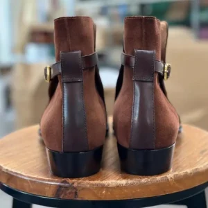 Brown Leather Jodhpur Boots Goodyear Welted Boots Italian Leather Handmade Boots Unisex Boots