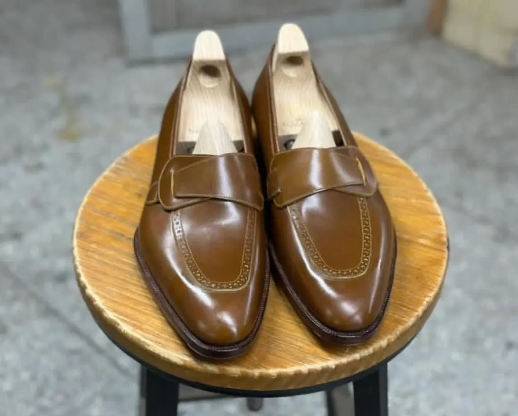 Light Brown Butterfly Loafers Good Year Welted Hand Made Loafers Classic Italian Men’s Shoes Light Brown Butterfly Loafers Good Year Welted Hand Made Loafers Classic Italian Men’s Shoes