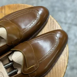 Light Brown Butterfly Loafers Good Year Welted Hand Made Loafers Classic Italian Men's Shoes