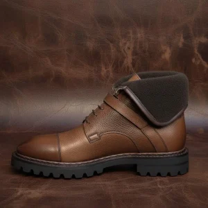 Brown Winter Boots Leather Goodyear Welted Jager Boots  Italian Leather Handmade Boots Unisex Boots