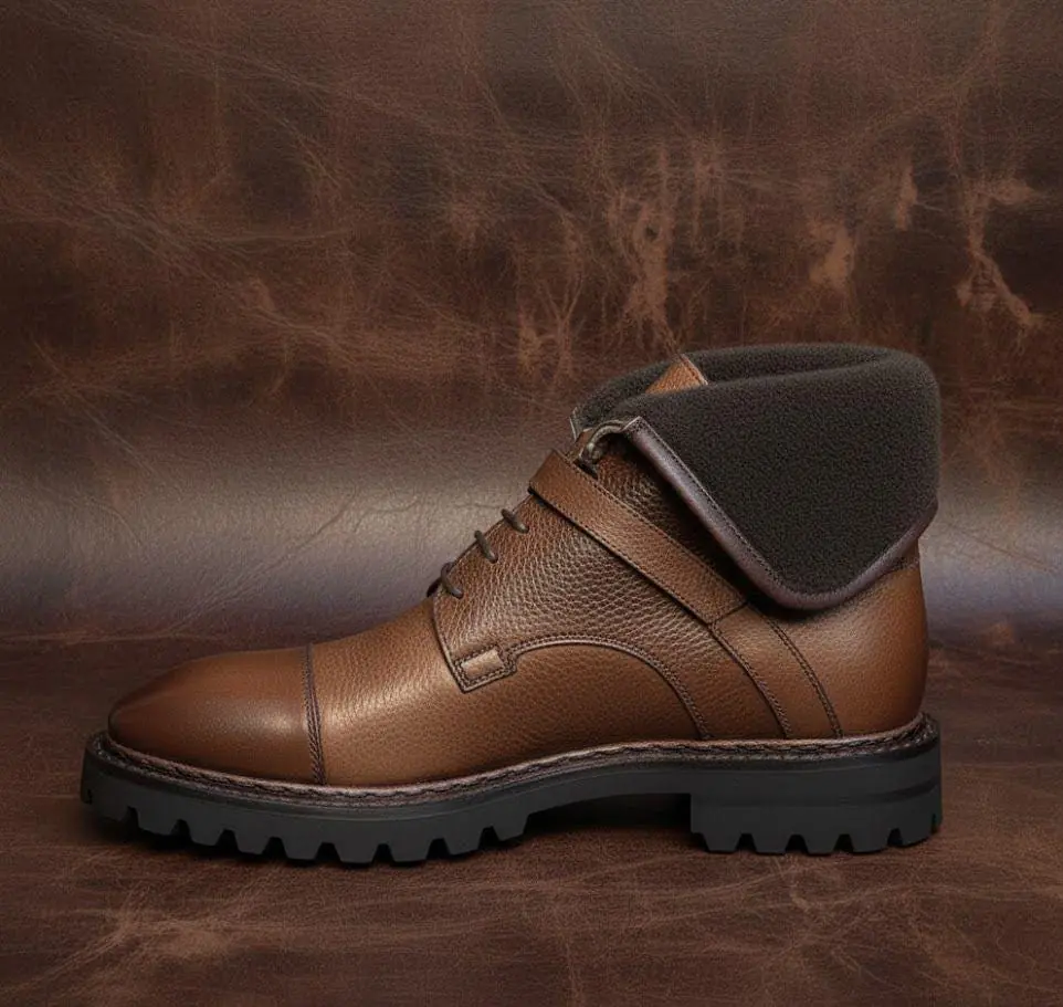 Brown Winter Boots Leather Goodyear Welted Jager Boots Italian Leather Handmade Boots Unisex Boots Brown Winter Boots Leather Goodyear Welted Jager Boots Italian Leather Handmade Boots Unisex Boots