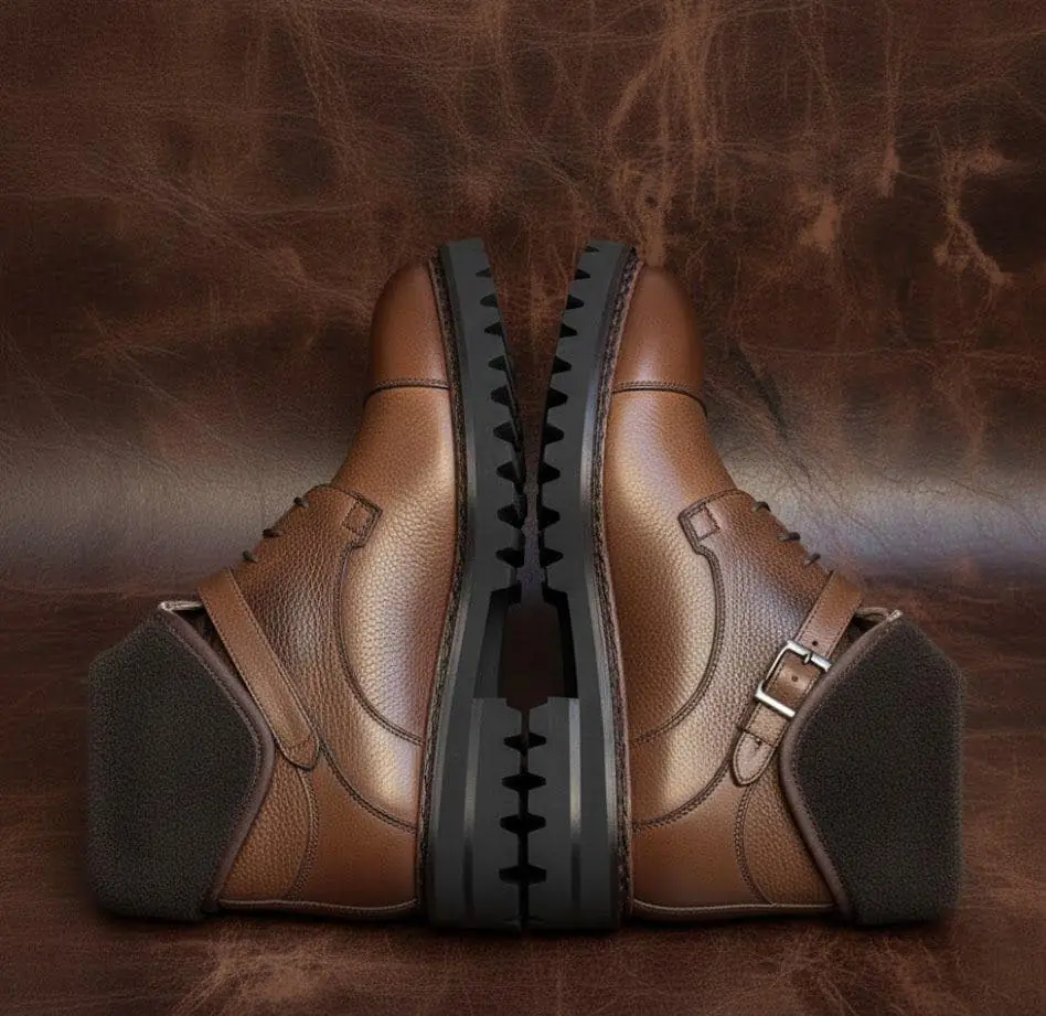 Brown Winter Boots Leather Goodyear Welted Jager Boots Italian Leather Handmade Boots Unisex Boots Brown Winter Boots Leather Goodyear Welted Jager Boots Italian Leather Handmade Boots Unisex Boots