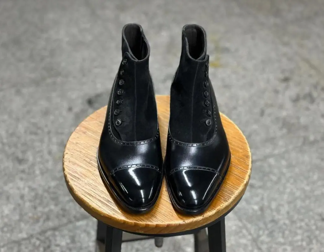 Black Button Boots Leather Goodyear Welted Button Boots Italian Leather Handmade Boots Unisex Boots Black Button Boots Leather Goodyear Welted Button Boots Italian Leather Handmade Boots Unisex Boots